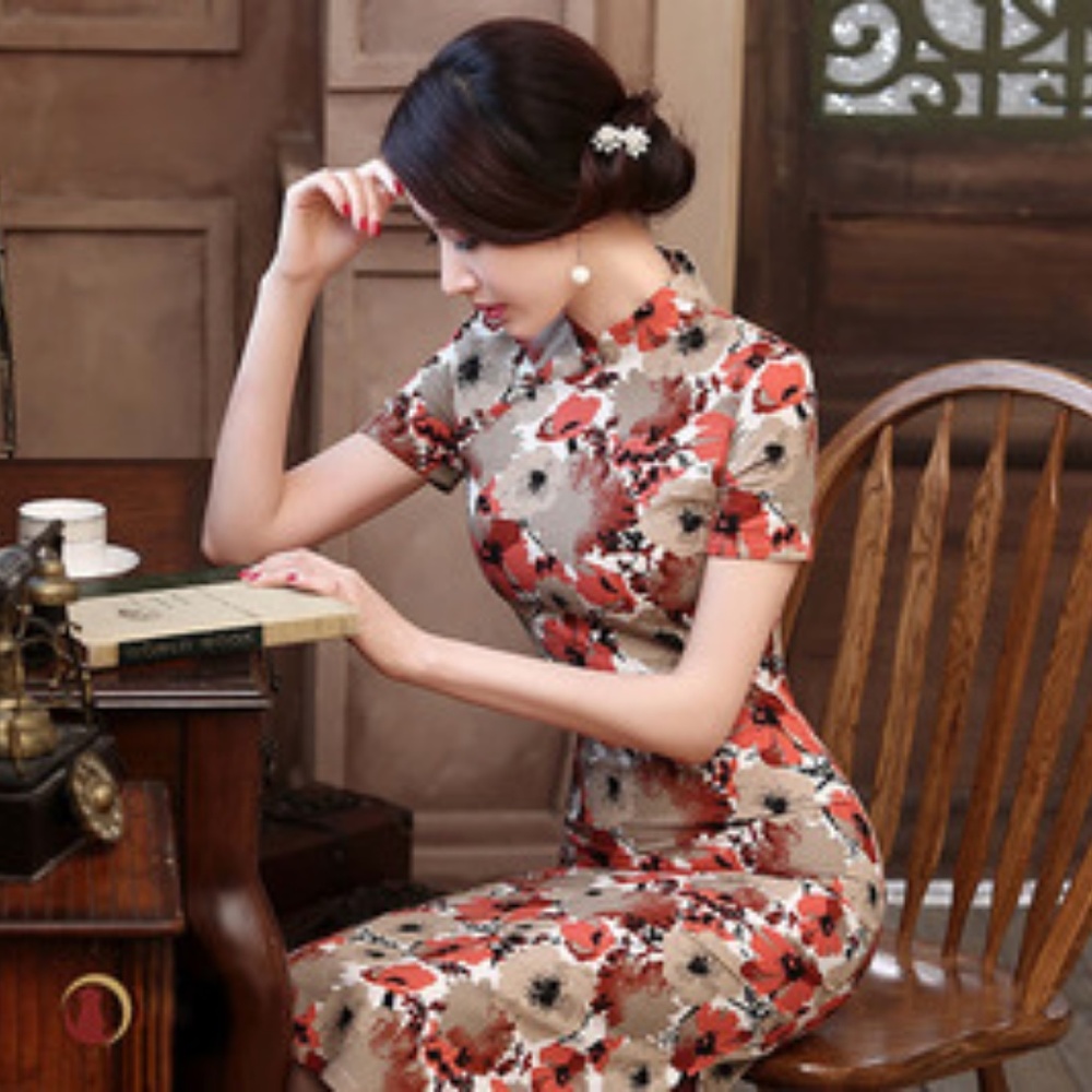 Cotton Cheongsam/Traditional Chinese Dress